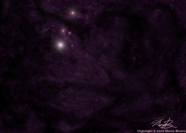 digital painting starfield stars night SKY Space  Planets dark