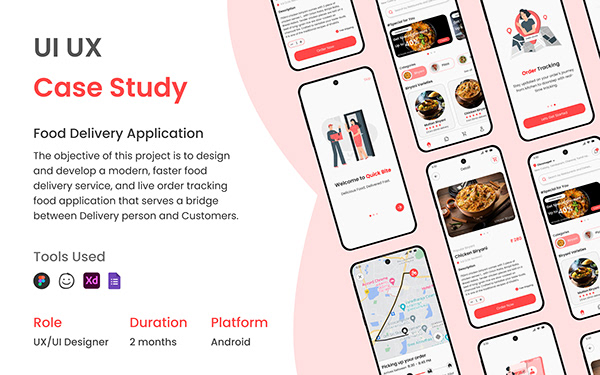 Food delivery app UI UX Case Study