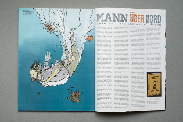 Editorial Illustration ink Character surfers magazin