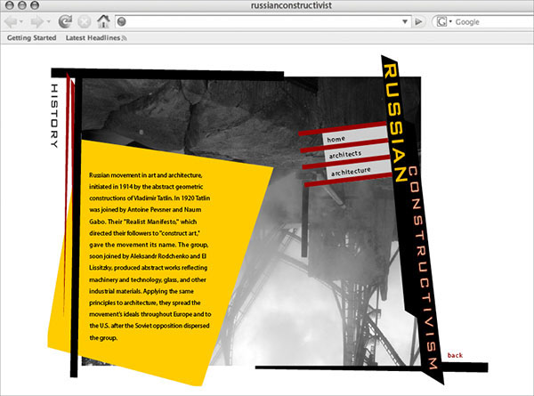 constructivist edutaional Website russian movement architects colors graphicdesign design typography  