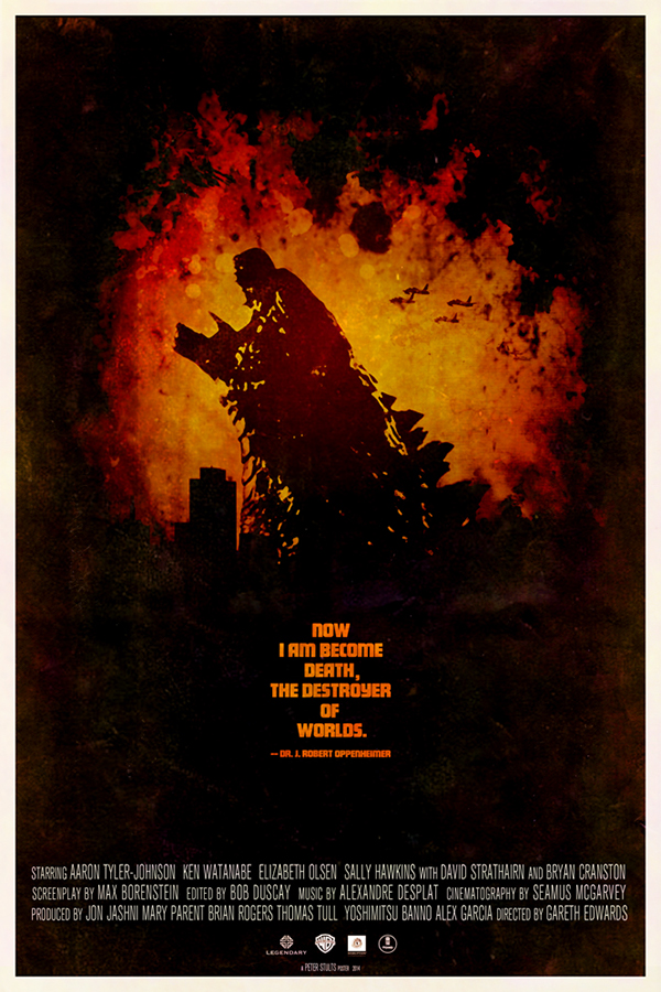 godzilla planetoftheapes Dawnoftheplanetoftheapes movie poster alternative movie poster movie art Caesar monster
