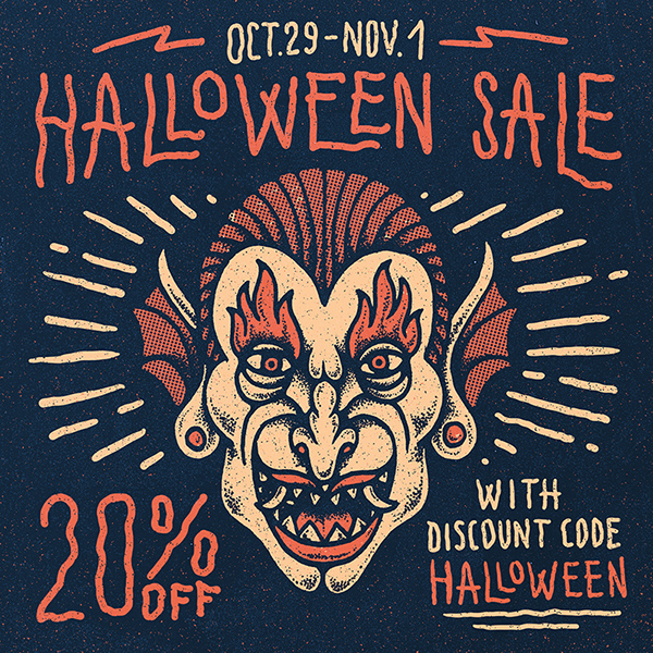 Halloween sale Werewolf freak Handlettering