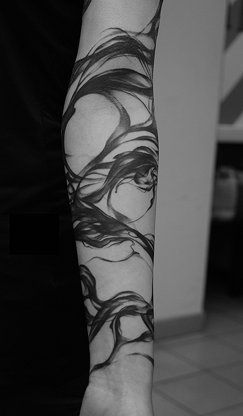 tattoo black White darkart linework dotwork lines