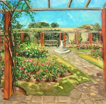 Paintings landscapes gardens Flowers pilar Pilar Correia oil paintings