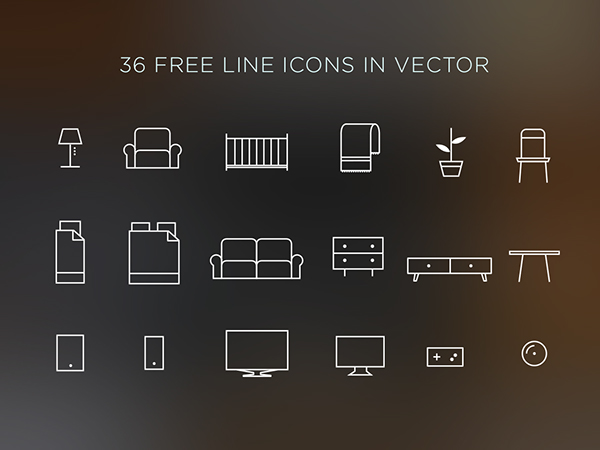 furniture Icon icons iconography freebie freebies freeicons line LineIcon vector freevector