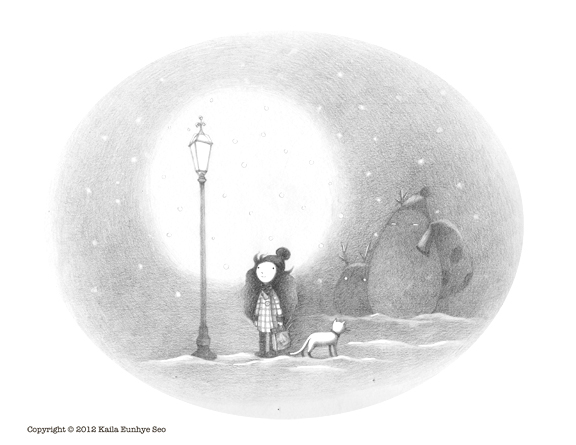 Children's Books illustrations Spot Illustrations black and white