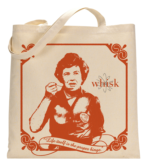 Tote Bag design print Production prepress julia child whisk nyc