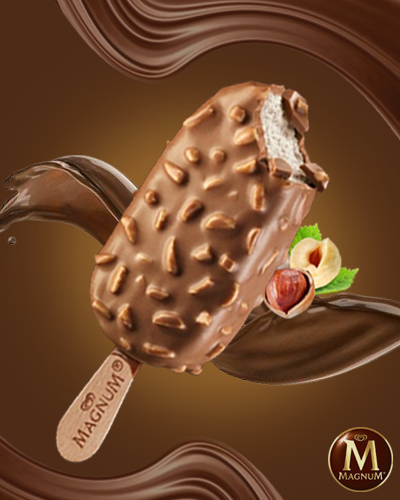 glace ice cream graphic design  adobe illustrator Desgin chocolat Noisette