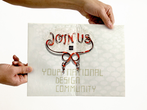 aiga join us campaign 3D typography hand-drawn