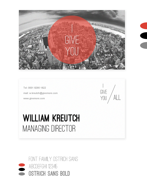 Logotype logo Business Cards red