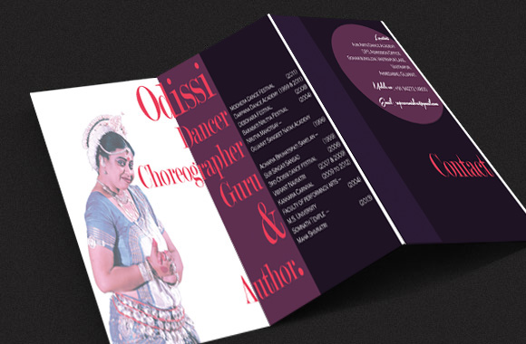 Odissi DANCE   brochure tri fold