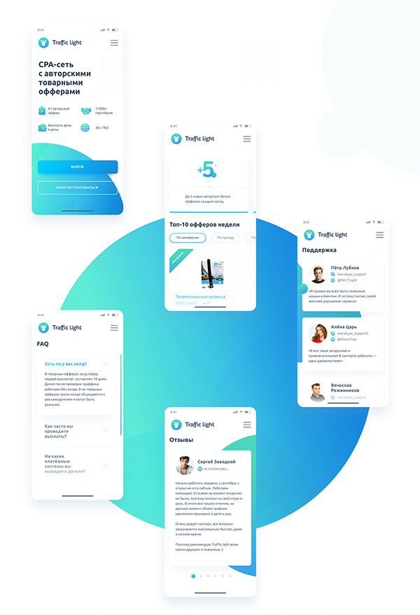 Сorporate identity and landing page for the CPA-agency