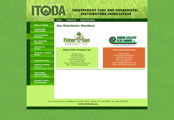 Website grass green web layout