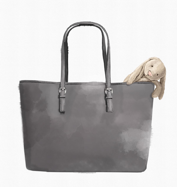 purse bag fashion illustration editorial marketing campaign shopping mall watercolour digital illustration