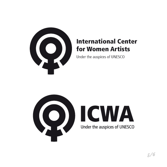 logo ICWA  UNESCO International Center for Women Artists contest new symbol
