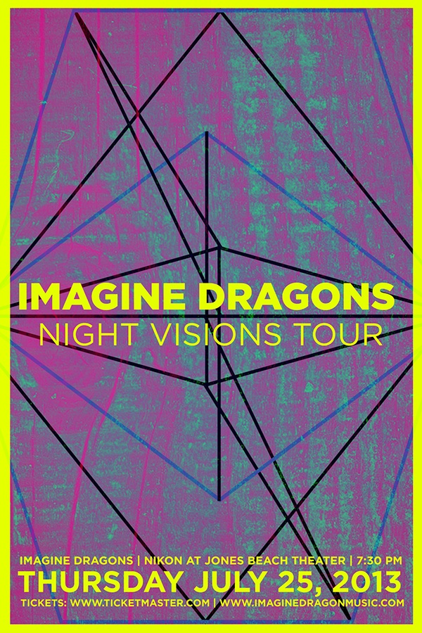 Imagine Dragons 2017 promo advert tour concert 11x17 poster tickets all USA date