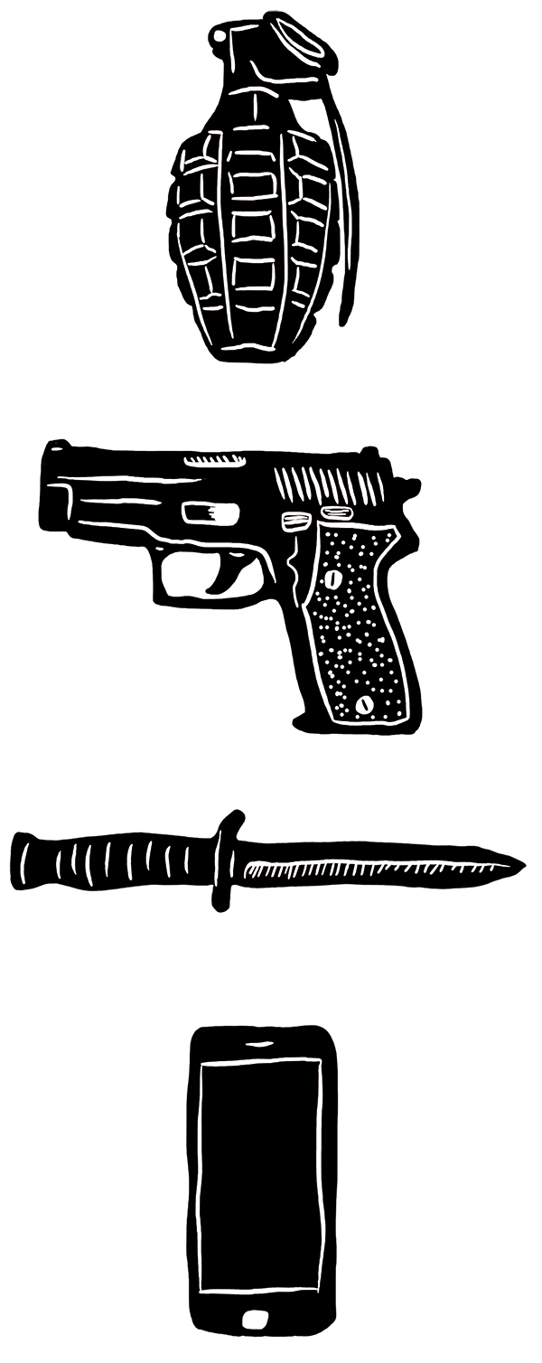 basics weapons society Gesellschaftskritik society 2017 generation y knife handgranate smartphone Gun