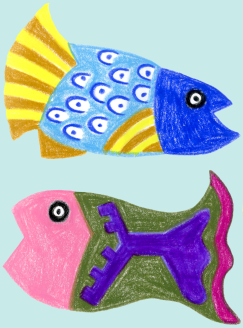 peruvian culture fish Ocean Nature color bright surface design fishing design symbols iconic