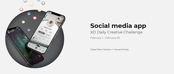 XD Daily Creative Challenge - Social media app -UX/UI