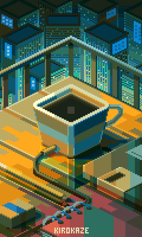 Pixel art Coffee kofi