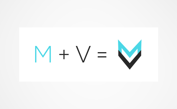 MV logotyp cyan typo personal graphic design identity corporate art Webdesign arrow grid logo typgoraphy