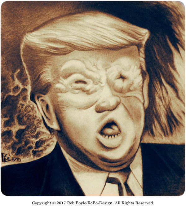 Drawing  caricature   ILLUSTRATION  Trump