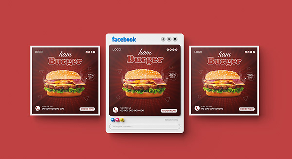 Food social media template Design For Your Business