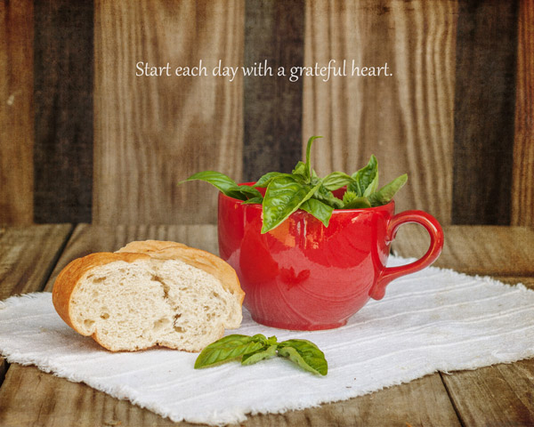 Red Cup bread Basil still life red Food  textured