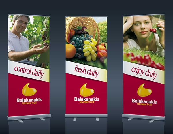 Exhibition roll-up banners. 