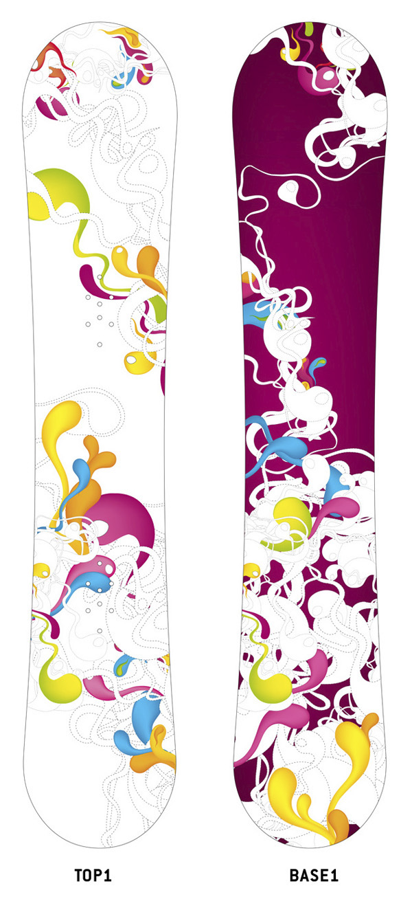 snowboard burton feather decks boards snow winter ice seveso illustrations yhea wow
