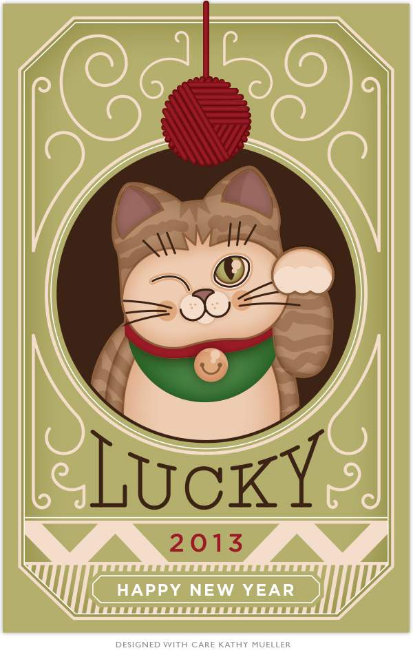 Adobe Portfolio Holiday Stationery card postcard Cat