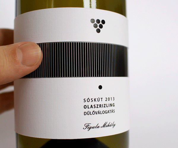Cégér wine label optical illusion figula graphic cégér 2014 Wine Animation dűlőválogatás sóskút