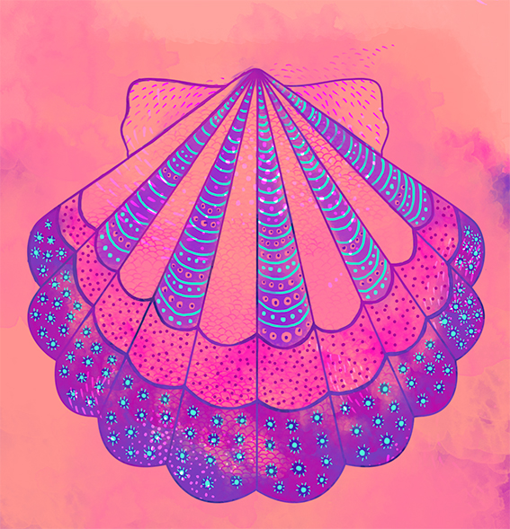 jellyfish fish Scales watercolor swimwear summer Fashion  print pattern ILLUSTRATION 