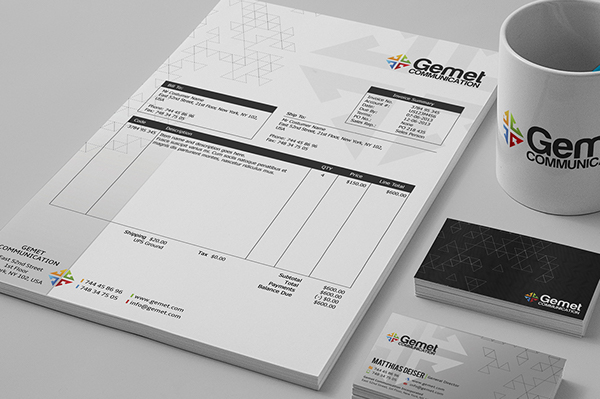 business card Corporate Identity free download free download Stationery letterhead invoice template logo black White creative editable modern