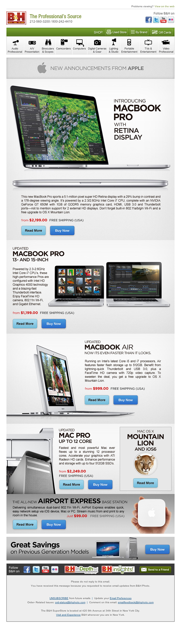 Apple Macbook Pro Retina Display email marketing Web UI Design announcement