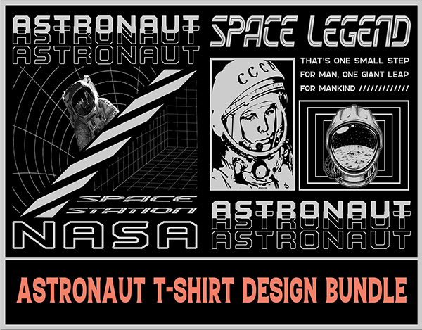 Astronaut Streetwear T-Shirt Design