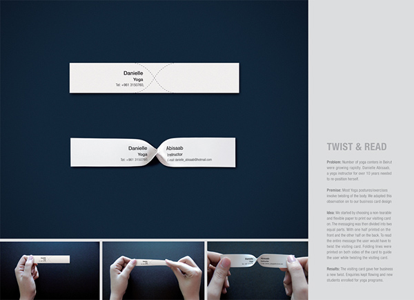 business card yoga instructor Twist interactive