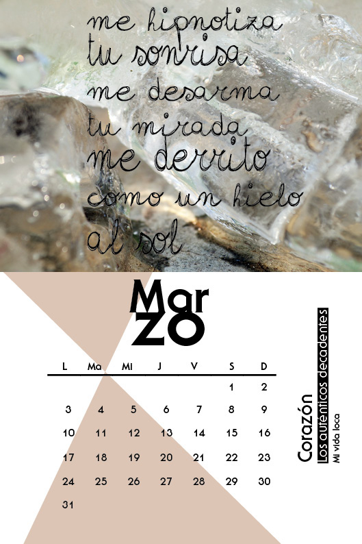 calendar Diseño editorial latinrock