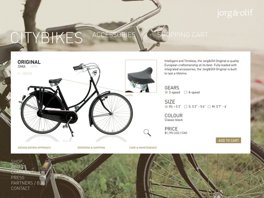 Jorg&Olif Website Dutch Citybikes
