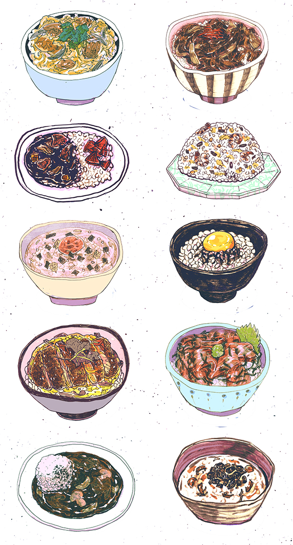 10 Japanese Rice Bowls on Behance