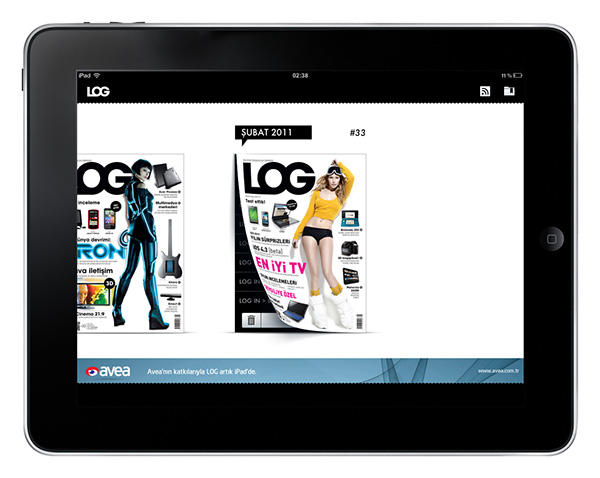log iPad magazine light White Technology news application Interface