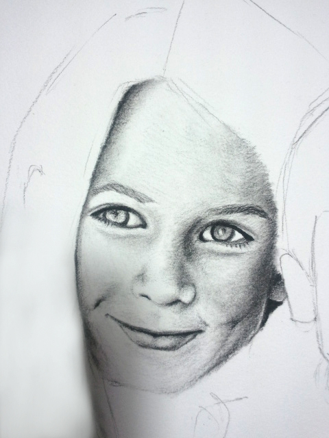 charcoal portrait faces Expression sketch draw Ashleigh