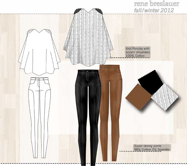 mood board fashion illustration technical flats textile