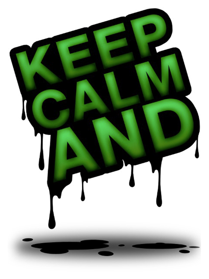 Tobia Crivellari poster Keep Calm And... grunge texture Shadows green text melted text tutorial