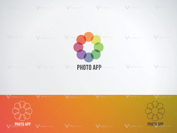 android apps colorful creative design eye catching flicker identity logo media multi color photo app photo shoot