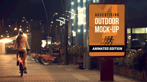 ad mock up animated animated edition animation mock-up Mockup billboard city gallery gif media mock-up Outdoor photorealistic poster