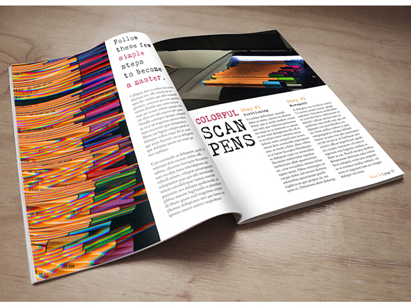 Rio de Janeiro magazine digital illustration scan stabilo pen