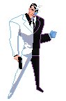 batman The Animated Series villains two face penguin Bane ra's al ghul The Mad Hatter Pixel art pixel animation