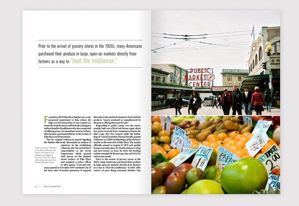 seattle pike place magazine Layout