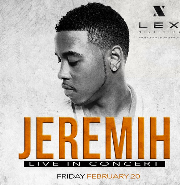 flyer promo Jeremih lex nightclub